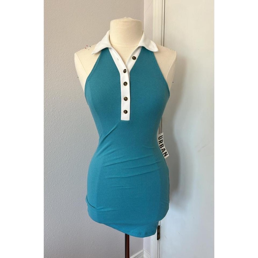 Urban Outfitters Collared Ribbed Dress